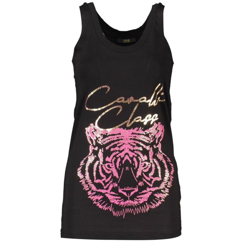 Cavalli Class Black Cotton Women's Tank Women's Top